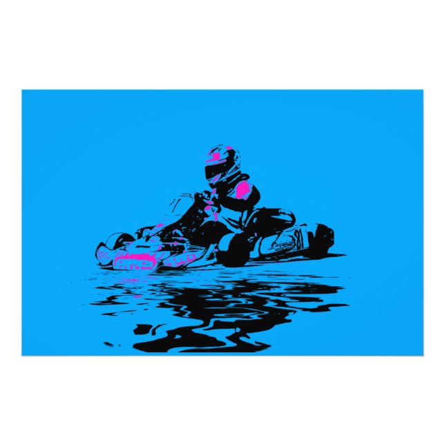 Ich lebe in Kart - Go Kart Racer Fotodruck (Vorne)