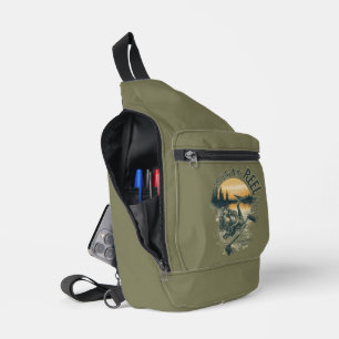 Ich lebe in meiner   Lustiges Fischer-Geschenk    Crossbody Bag