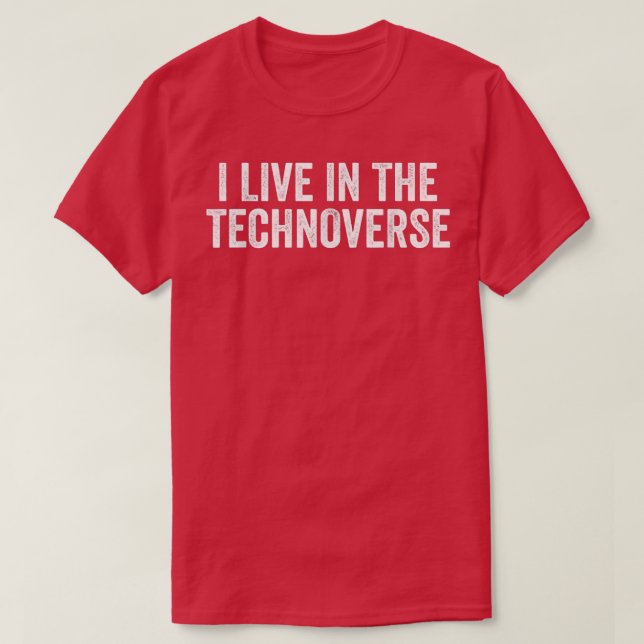 Ich lebe in Technoverse - Techno Music Lover EDM T-Shirt (Design vorne)