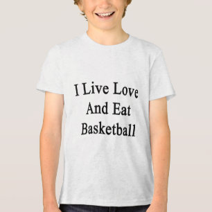 Ich lebe Liebe und esse Basketball Tri-Blend Shirt