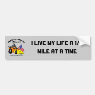 ICH LEBE MEIN LEBEN EIN 1/4 MEILE AUF EINMAL AUTOAUFKLEBER