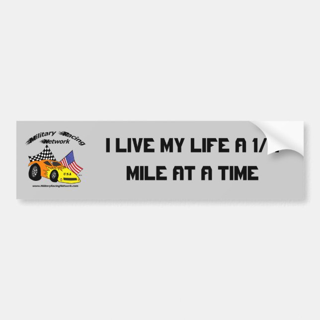 ICH LEBE MEIN LEBEN EIN 1/4 MEILE AUF EINMAL AUTOAUFKLEBER (Vorne)