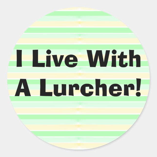 Ich lebe mit einem Krug Runder Aufkleber (Vorderseite)