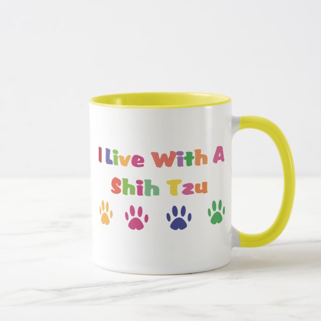 Ich lebe mit einem schicken Tzu Tasse (Rechts)