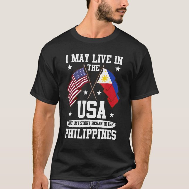 Ich lebe vielleicht in den USA, aber meine Geschic T-Shirt (Vorderseite)