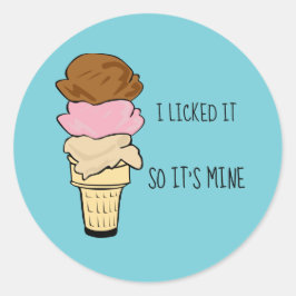 Ich leckte es Aufkleber