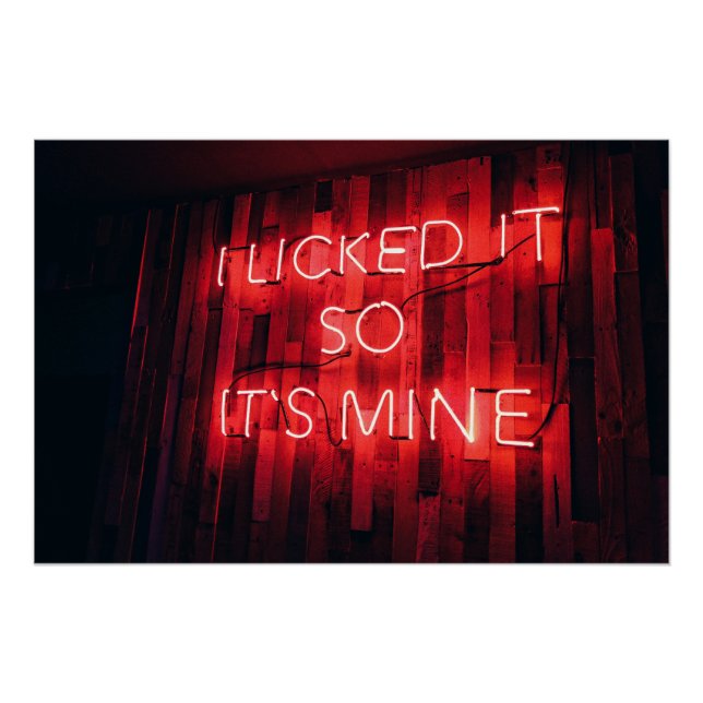 Ich leckte es so an meinem poster (Vorderseite)