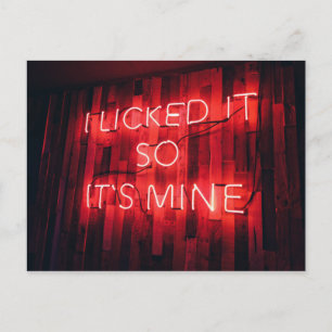 Ich leckte es so an meinem postkarte