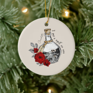Ich lege dir einen Zauber - Liebe-Tränke mit Schäd Keramik Ornament
