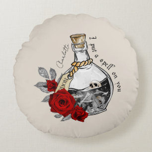 Ich lege dir einen Zauber - Liebe-Tränke mit Schäd Rundes Kissen