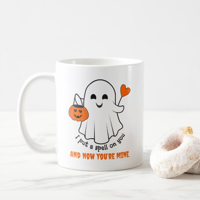 Ich lege dir einen Zauber und jetzt bist du mein H Kaffeetasse (Mit Donut)