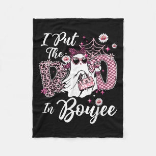Ich legte den Boo in Boujee Ghost Funny Nk Leopard Fleecedecke