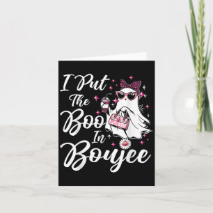 Ich legte den Boo in Boujee Ghost Funny Nk Leopard Karte