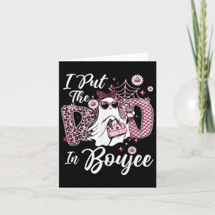 Ich legte den Boo in Boujee Ghost Funny Nk Leopard Karte