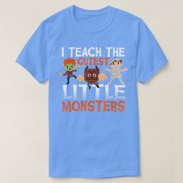 Ich lehre das Niedlichste Halloween-Monster-Lehren T-Shirt (Design vorne)