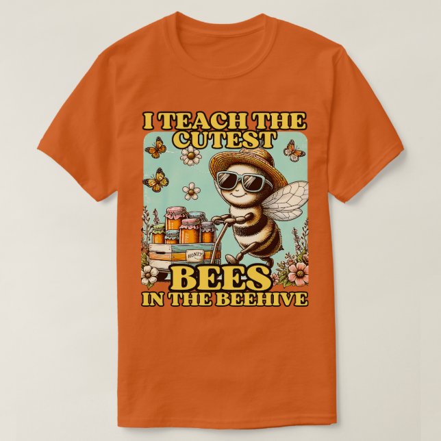 ich lehre die niedlichsten Bienen im Bienenstock T-Shirt (Design vorne)