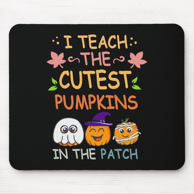 Ich lehre die Niedlichsten Kürbis in den Patch-Leh Mousepad (Vorne)