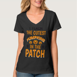 Ich lehre die Niedlichsten Kürbis in den Patch-Leh T-Shirt