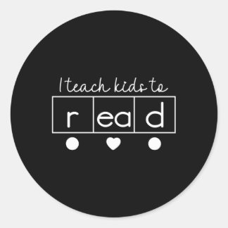 Ich lehre Lesen von Lesen Runder Aufkleber