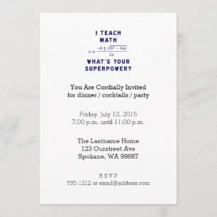 Ich lehre Mathe Was ist deine Supermacht? Einladung