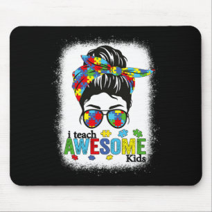 Ich lehre Phantastische Kinder Autismus Bewusstsei Mousepad