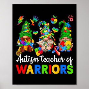 Ich lehre Phantastische Kinder Autismus Bewusstsei Poster