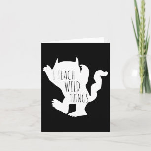 Ich lehre wilde Dinge Monster Spaß Halloween-Gesch Karte