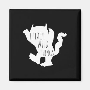Ich lehre wilde Dinge Monster Spaß Halloween-Gesch Magnet