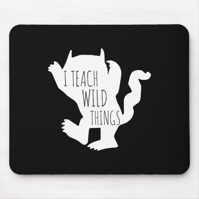 Ich lehre wilde Dinge Monster Spaß Halloween-Gesch Mousepad (Vorne)