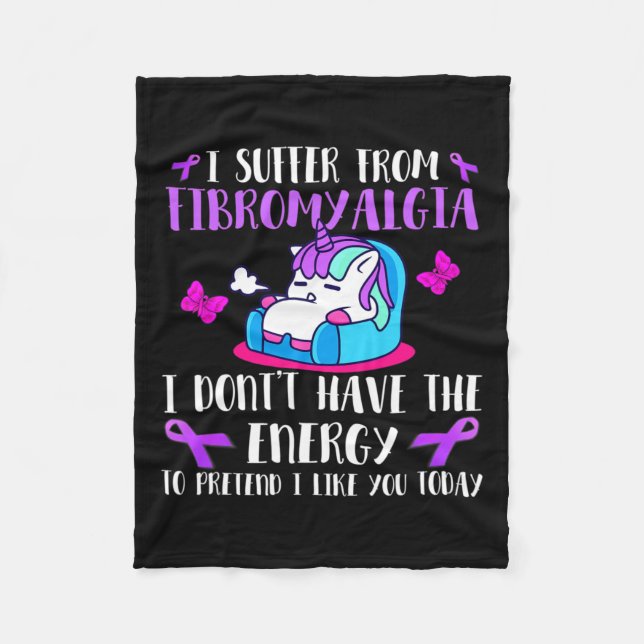Ich leide an Fibromyalgie - Mai an Fibromyalgie Fleecedecke (Vorderseite)