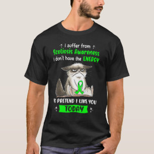 Ich leide an Skoliose-Bewusstsein Katze T-Shirt