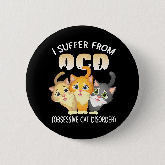 Ich leide unter obszönen Katzenbeschwerden Button (Vorderseite)