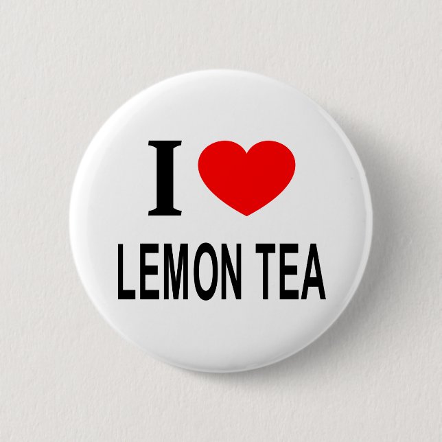 ICH ❤️ LEMON TEA I LIEBE LEMON TEA ICH HERZ LEMON  BUTTON (Vorderseite)