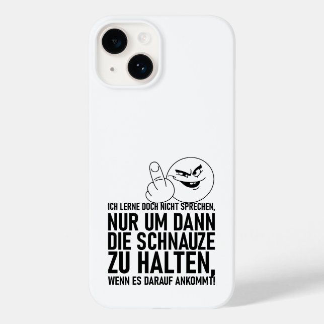 ICH LERNE DOCH NICHT SPRECHEN Case-Mate iPhone HÜLLE (Rückseite)