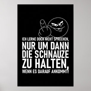 ICH LERNE DOCH NICHT SPRECHEN PLAKAT