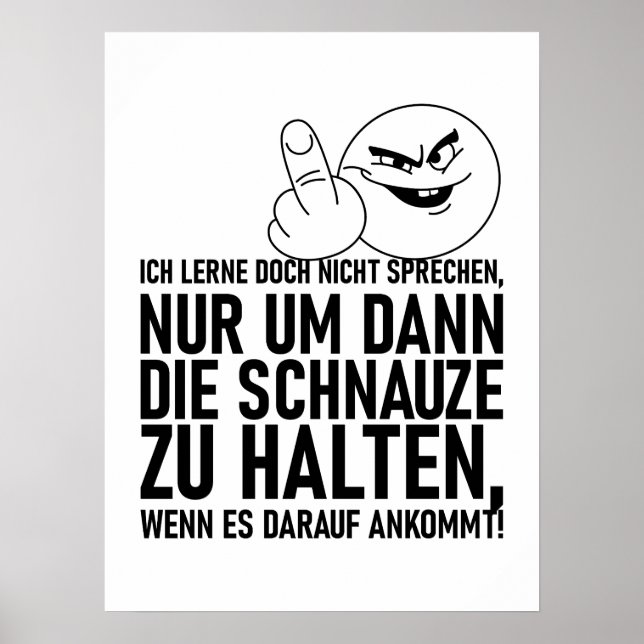 ICH LERNE DOCH NICHT SPRECHEN POSTER (Vorne)