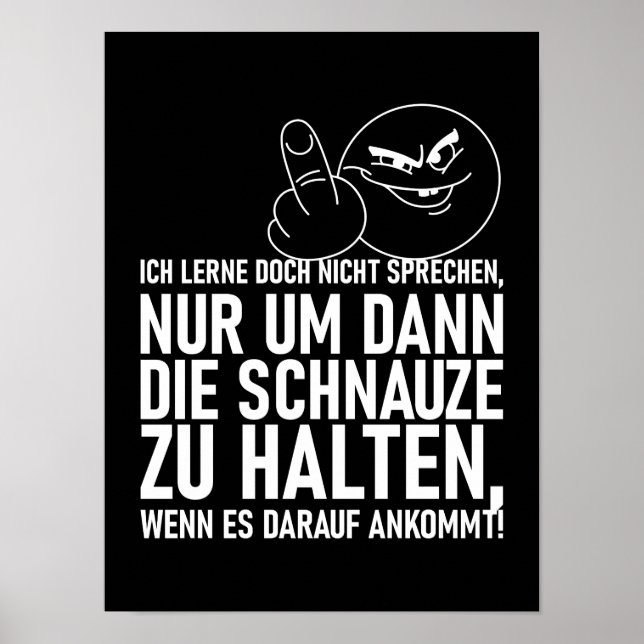 ICH LERNE DOCH NICHT SPRECHEN POSTER (Vorne)