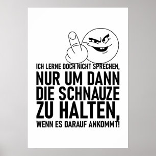 ICH LERNE DOCH NICHT SPRECHEN POSTER
