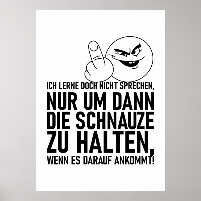 ICH LERNE DOCH NICHT SPRECHEN POSTER (Vorne)