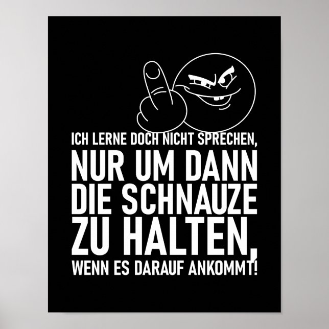 ICH LERNE DOCH NICHT SPRECHEN POSTER (Vorne)