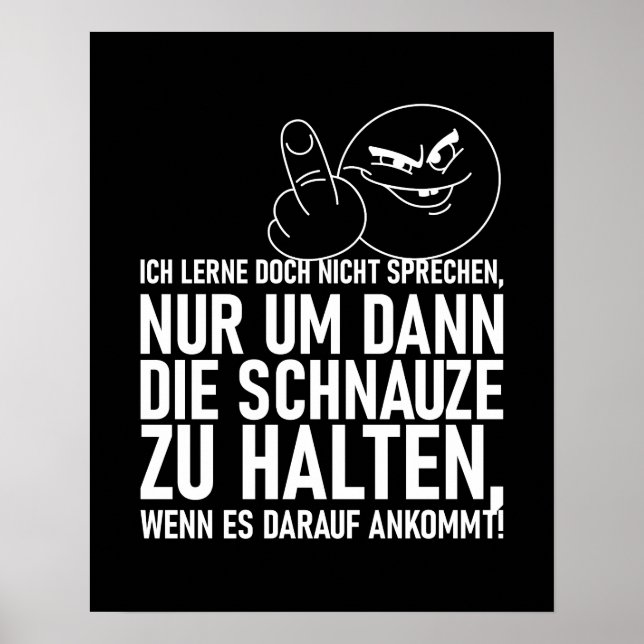 ICH LERNE DOCH NICHT SPRECHEN POSTER (Vorne)