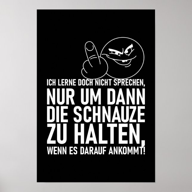 ICH LERNE DOCH NICHT SPRECHEN POSTER (Vorne)