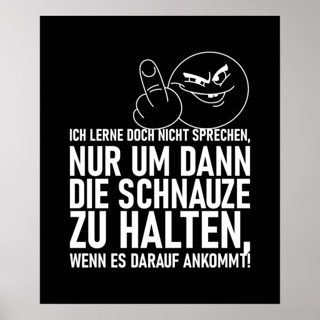 ICH LERNE DOCH NICHT SPRECHEN POSTER (Vorne)