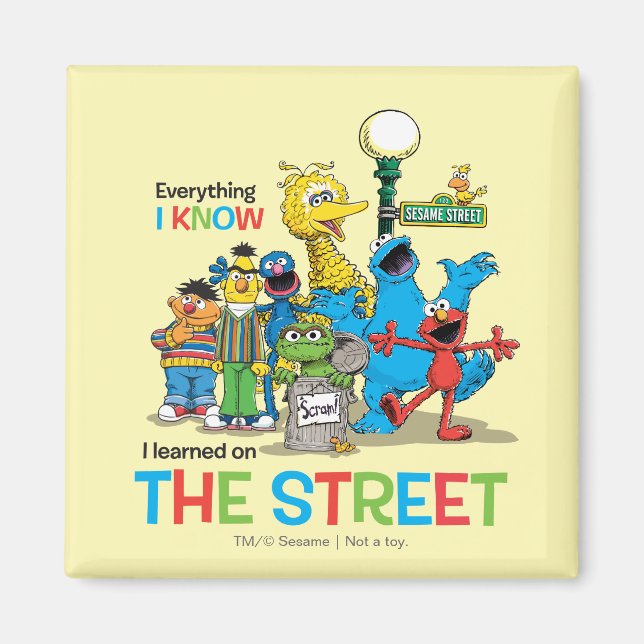 Ich lernte auf DER STRASSE Magnet (Vorne)