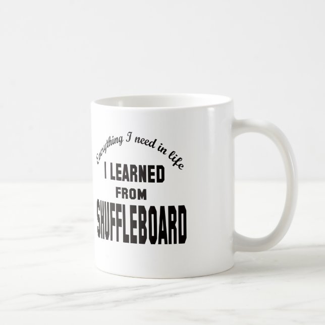 Ich lernte vom Shuffleboard. Tasse (Rechts)