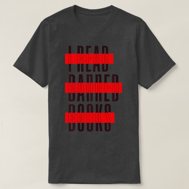 Ich lese Banne bei den verbotenen lustigen Lesern T-Shirt (Design vorne)