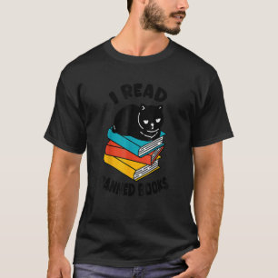 Ich lese Banned Books Black Cat Reader Bookworom T-Shirt