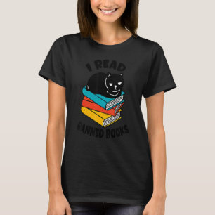 Ich lese Banned Books Black Cat Reader Bookworom T-Shirt
