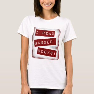 Ich lese Banned Books Epic Bookworm Slogan T-Shirt