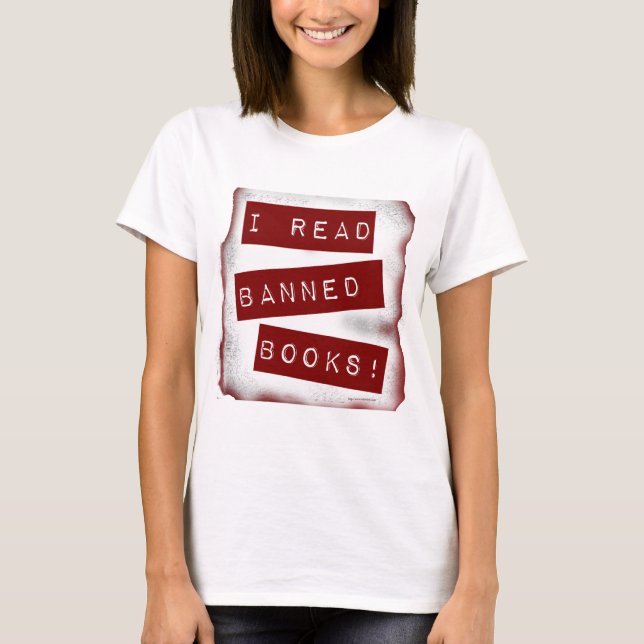 Ich lese Banned Books Epic Bookworm Slogan T-Shirt (Vorderseite)